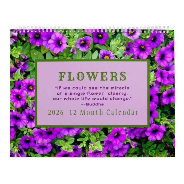 "LE MIRACLE DES FLEURS" 12 MOIS 2026 CALENDRIER (Protection)
