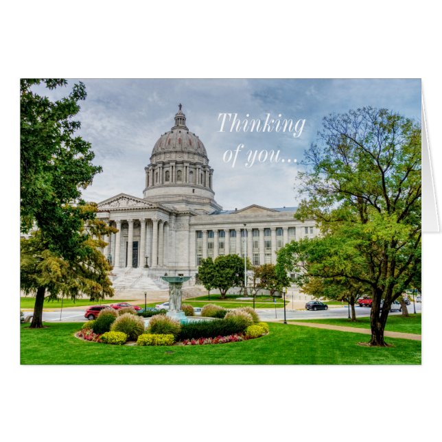 Le Missouri Capitol Penser De Vous Carte (Devant Horizontal)