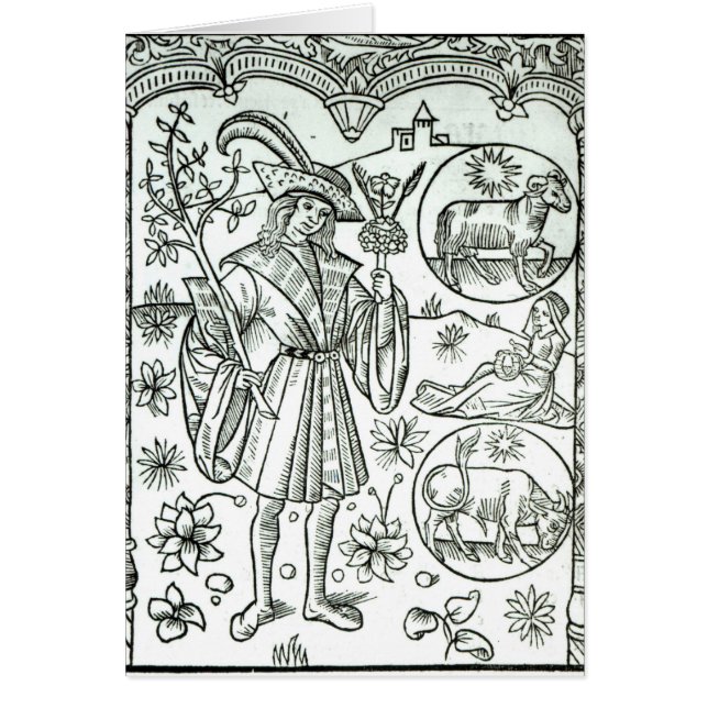 Le mois d'avril avec le soleil astrologique signe (Devant)