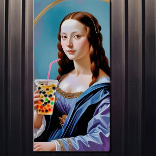 Le moment bubble tea de Mona Lisa – Affiche brilla
