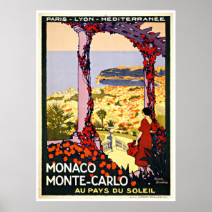 Le Monaco Monte Carlo - affiches de Vintage voyage
