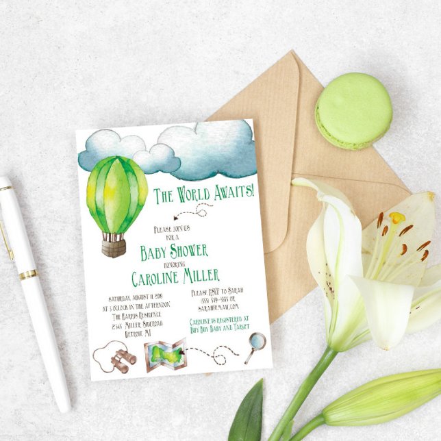 Le monde attend ! Invitation baby shower (Créateur téléchargé)