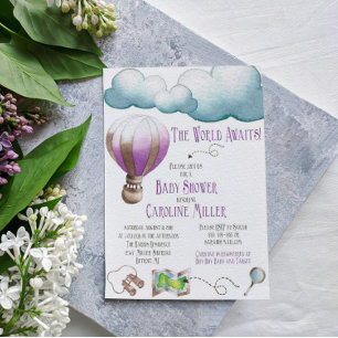 Le monde attend ! Invitation baby shower