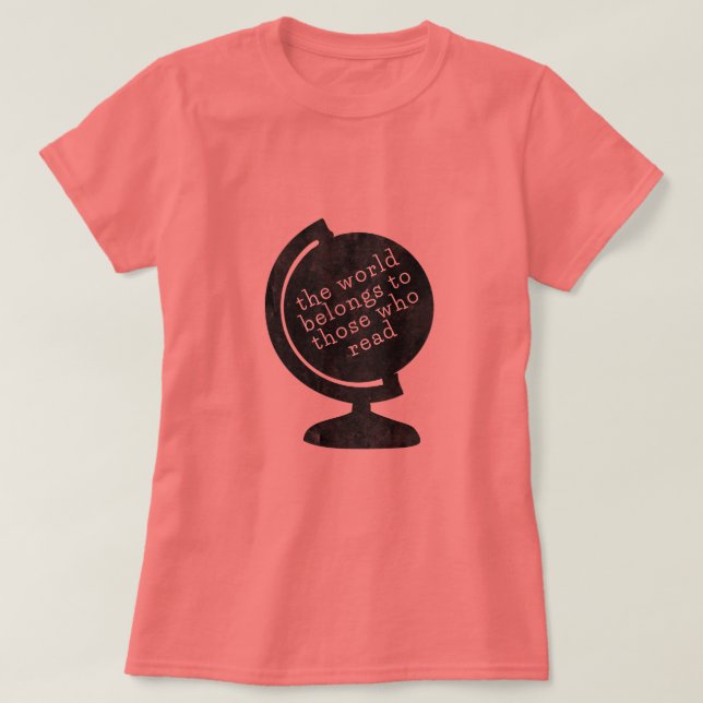 Le monde de T-shirt appartient à ceux qui lisent (Design devant)