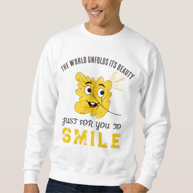 Le Monde Déploie Sa Beauté Sweatshirt Smiling Leaf (Devant)