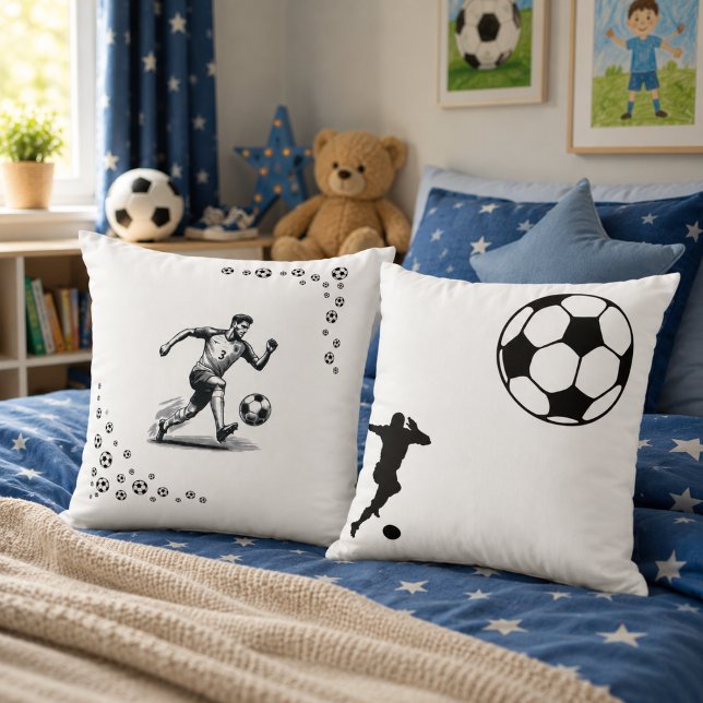 Le Monde du Football Coussin de Jet (Créateur téléchargé)