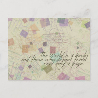 Le monde est un livre Carte postale