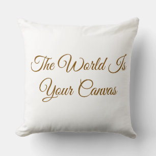 « Le monde est votre toile » Coussin décoratif min