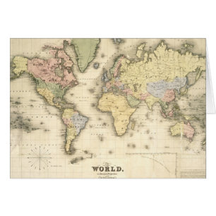 Le monde sur la projection de Mercator   1840