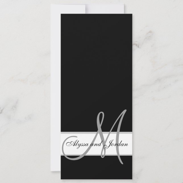 Le monogramme de faire-part de mariage appelle (Devant)