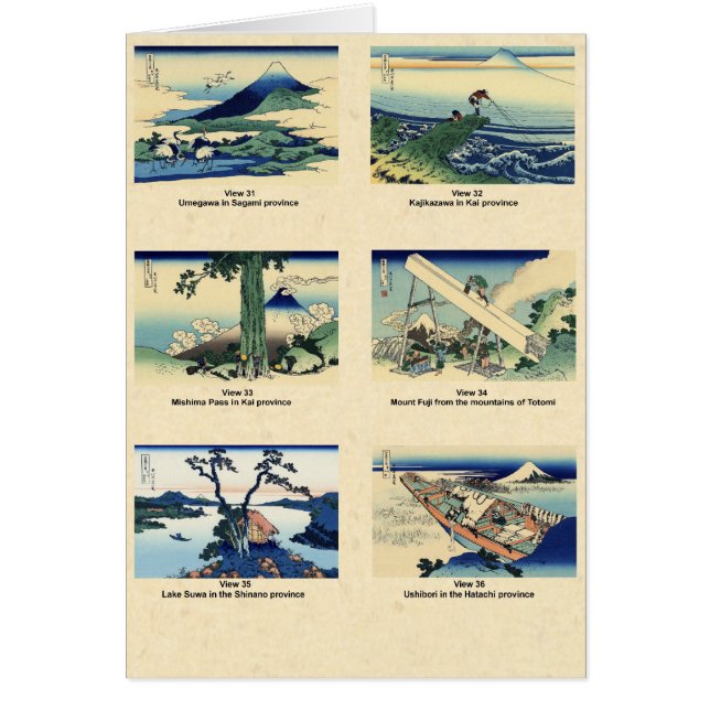 Le Mont Fuji vue 31 à 36 (Devant)