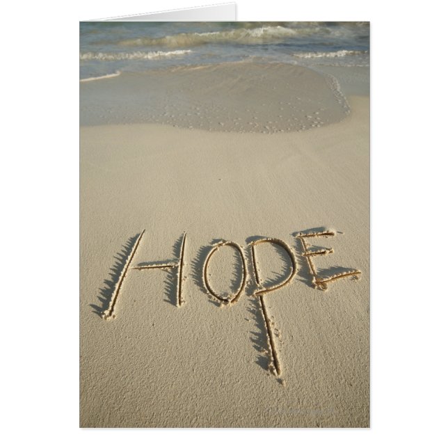 Le mot "Hope" sur la plage (Devant)
