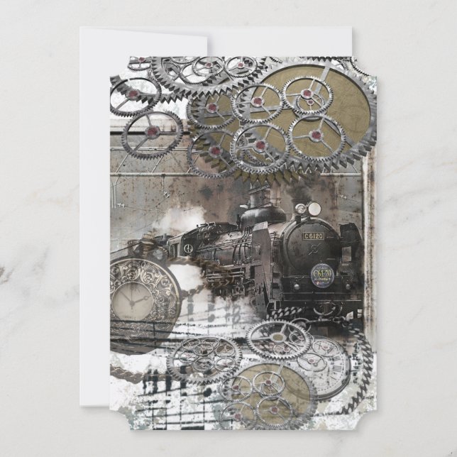 Le moteur de Steampunk embraye le faire-part de (Devant)