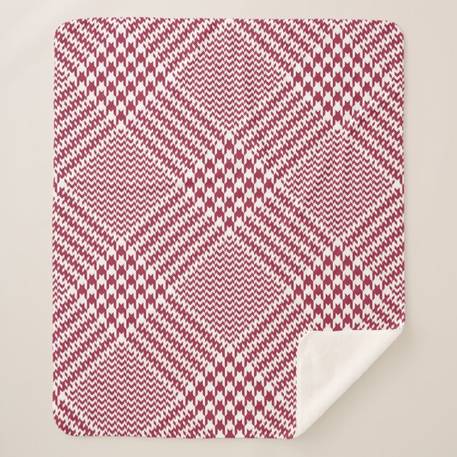 Le motif plaid en verre brillant en rouge et blanc (Devant)