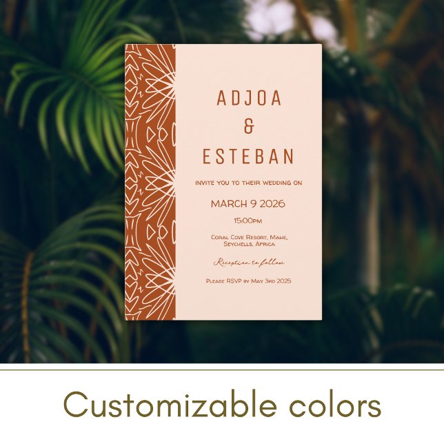 Le Motif tribal en tissu de boue Boho Faire-part d (Créateur téléchargé)