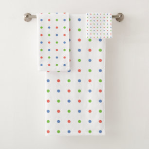 Le Motif vert Polka Dot du Corail bleu amusant sur