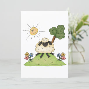 Le mouton sur une colline Invitations