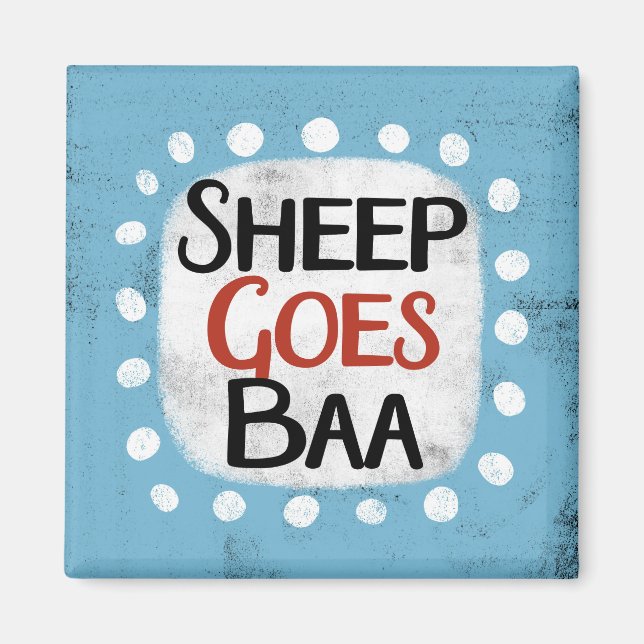 Le mouton va à Baa Réfrigérateur Magnet (Devant)