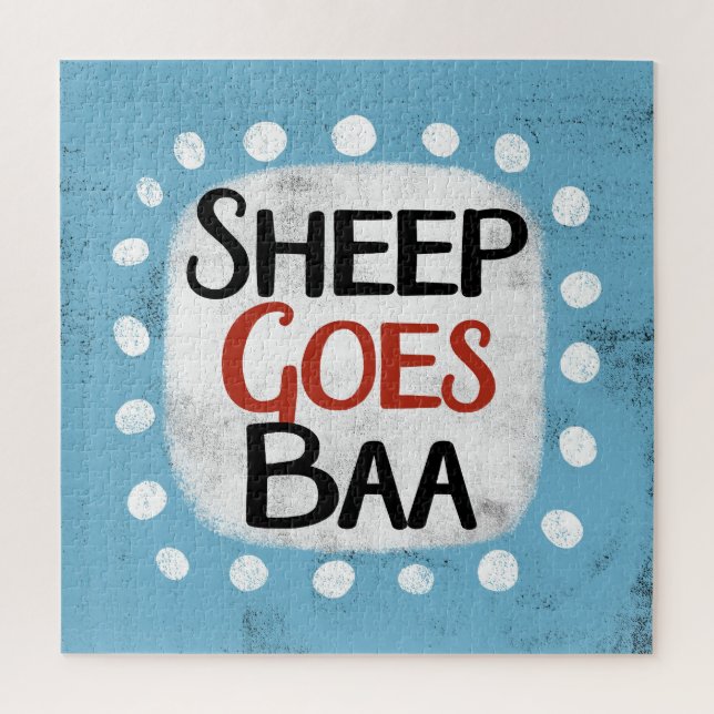 Le mouton va Baa Jigsaw Puzzle (Vertical)