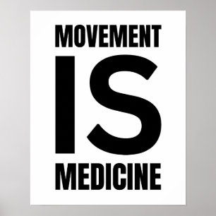 Le mouvement est médecine, fitness, poster de gym,