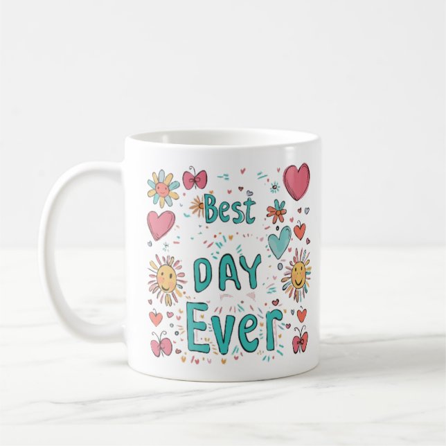 Le mug aquarelle "Meilleure journée qui soit" (Gauche)