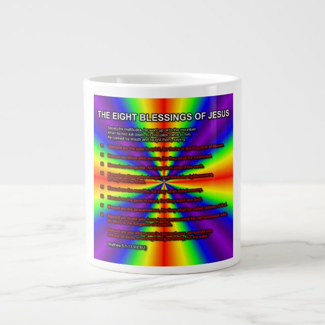 Le Mug des Huit Béatitudes de Jésus (Devant)