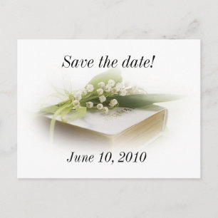 le muguet avec la carte postale de bible