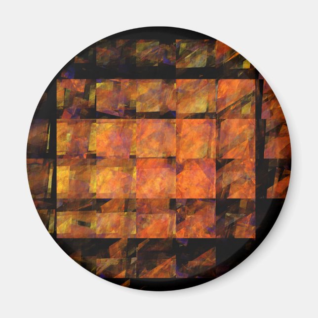 Le Mur Abstrait Art Round Magnet (Devant)