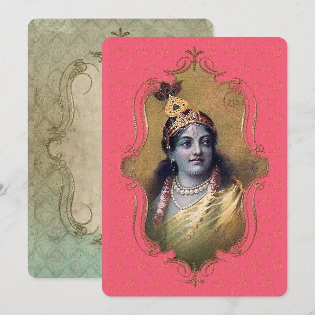 Le Mystique De L'Inde 15 - Carte De Voeux (Devant / Derrière)