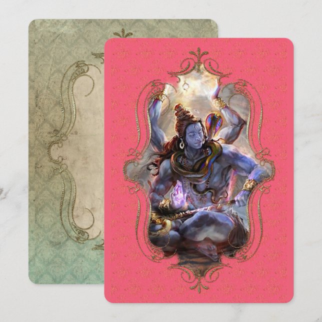 Le Mystique De L'Inde 16 - Carte De Voeux (Devant / Derrière)