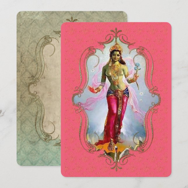 Le Mystique De L'Inde 21 - Carte De Voeux (Devant / Derrière)