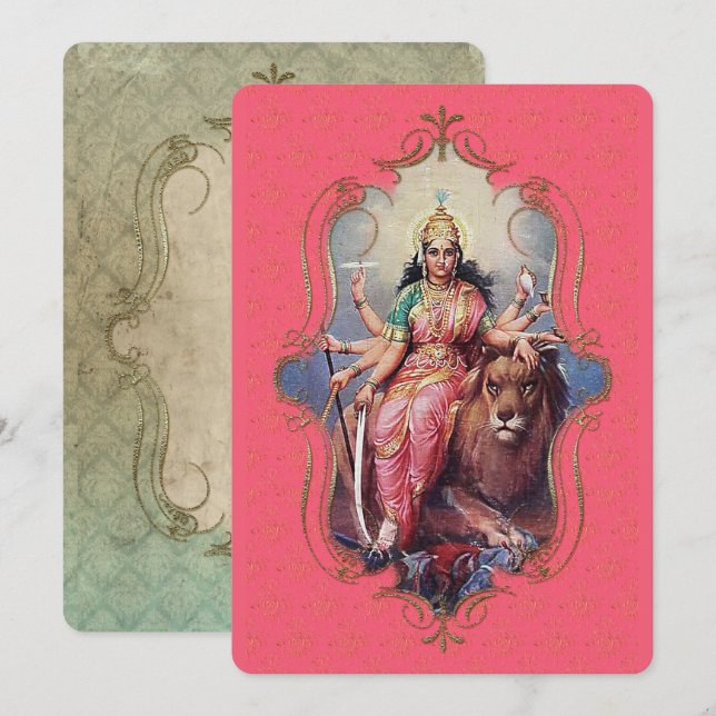 Le Mystique De L'Inde 28 - Carte De Voeux (Devant / Derrière)