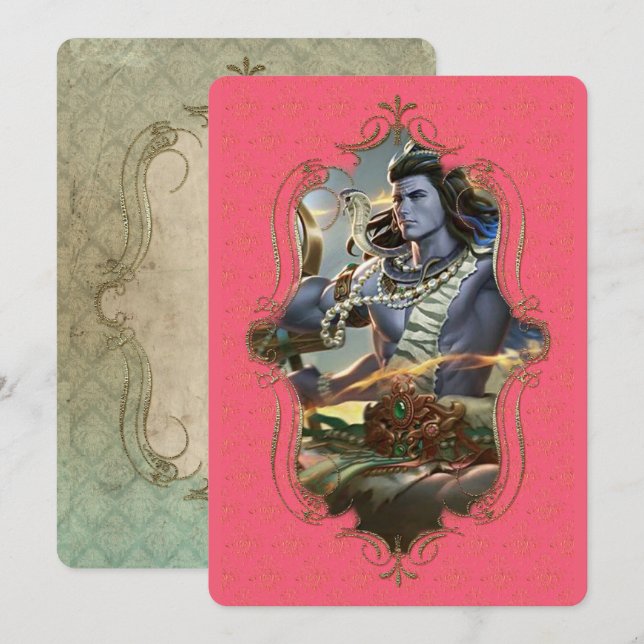 Le Mystique De L'Inde 39 - Carte De Voeux (Devant / Derrière)