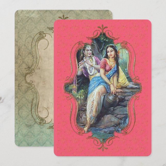 Le Mystique De L'Inde 46 - Carte De Voeux (Devant / Derrière)