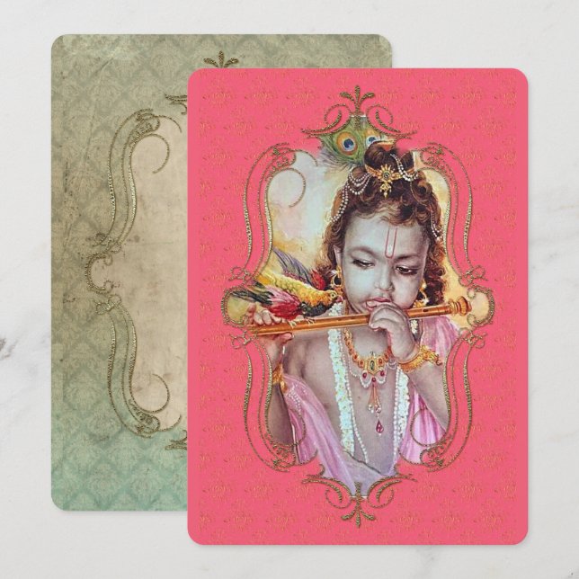 Le Mystique De L'Inde 52 - Carte De Voeux (Devant / Derrière)