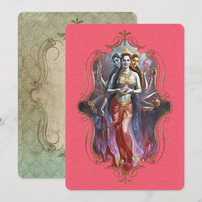 Le Mystique De L'Inde 53 - Carte De Voeux (Devant / Derrière)