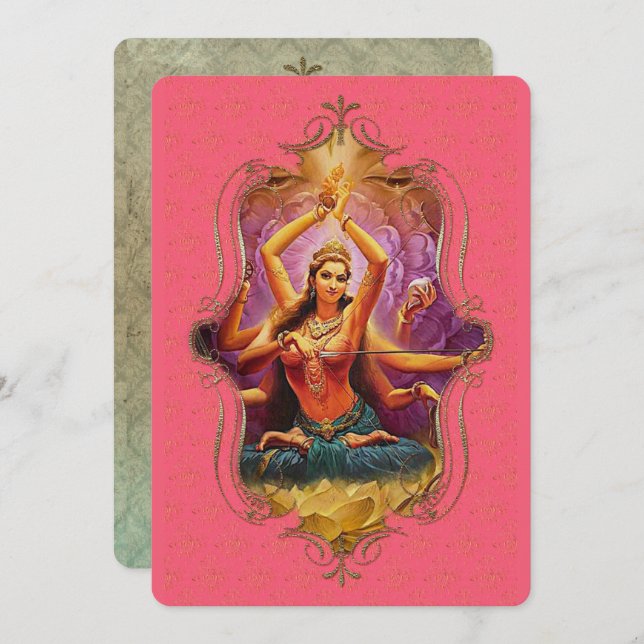 Le Mystique De L'Inde 54 - Carte De Voeux (Devant / Derrière)