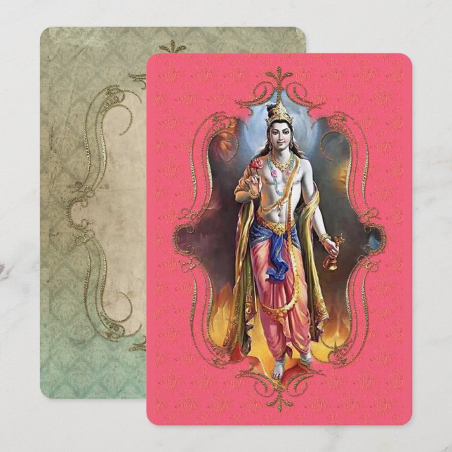 Le Mystique De L'Inde 8 - Carte De Voeux (Devant / Derrière)