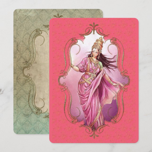 Le Mystique De L'Inde 9 - Carte De Voeux (Devant / Derrière)