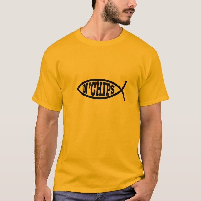 Le n de poissons ébrèche le T-shirt (Devant)