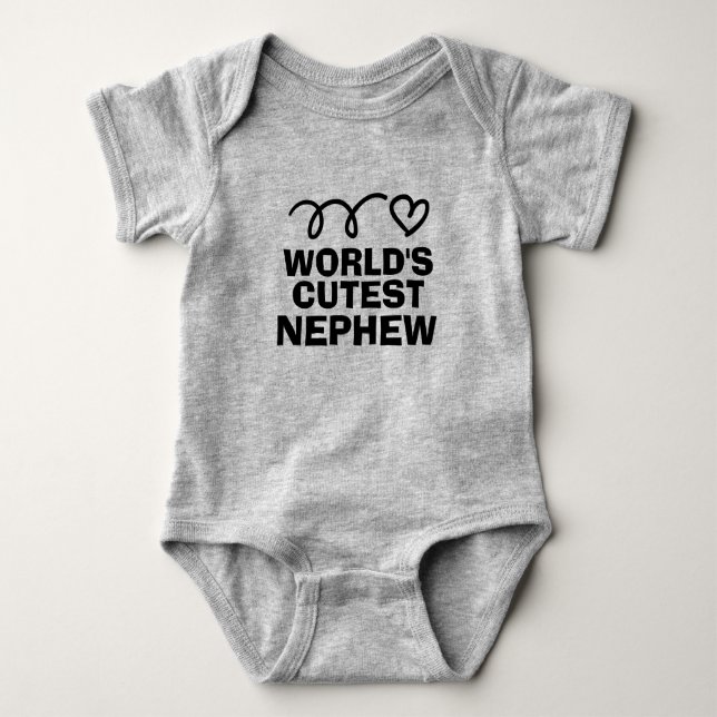 Le neveu le plus mignon du monde body pour bébé ga (Devant)