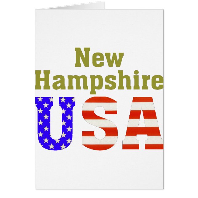 Le New Hampshire Etats-Unis ! (Devant)