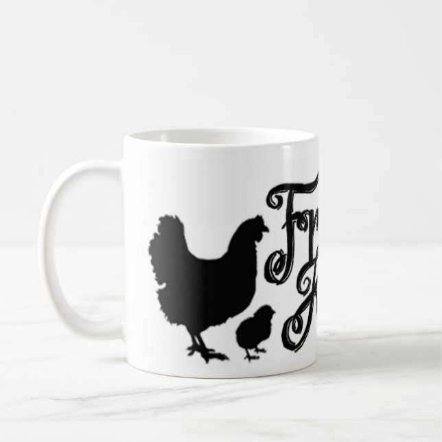 Le noeud frangé - logo 11oz. Tasse (Gauche)