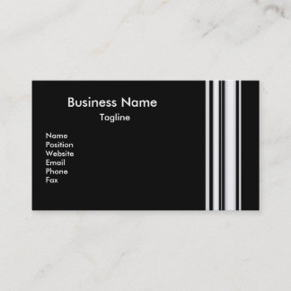 Le noir barre le carte de visite