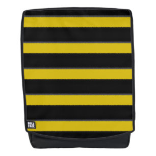 Le noir, jaune gaffent le sac à dos inspiré par