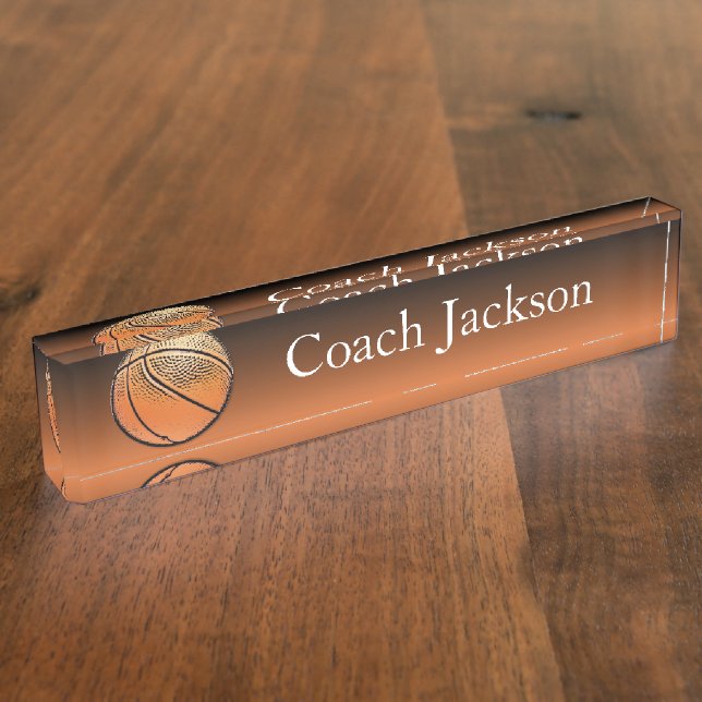 Le noir orange de basket-ball se fanent plaque (Taille)