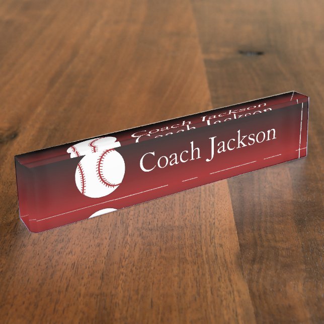 Le noir rouge de base-ball se fanent plaque (Taille)