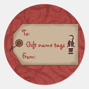 Le nom de cadeau de collection de Noël étiquette