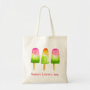 Le nom de l'enfant mignon sac de bibliothèque de