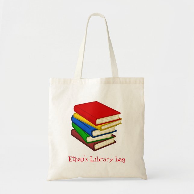 Le nom de l'enfant, mignon sac de bibliothèque de  (Devant)